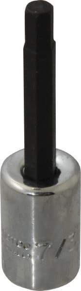 Proto - 3/8" Drive, 7/32" Hex Bit Socket - 2-23/32" OAL, 1-5/8" Bit Length - USA Tool & Supply