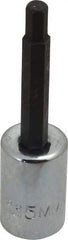 Proto - 3/8" Drive, 5mm Hex Bit Socket - 2-5/8" OAL, 1-5/8" Bit Length - USA Tool & Supply