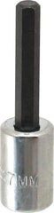 Proto - 3/8" Drive, 7mm Hex Bit Socket - 2-5/8" OAL, 1-5/8" Bit Length - USA Tool & Supply