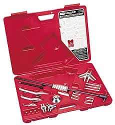 Proto - 19 Piece, 6 Ton Capacity, 7" Spread, General Pupose Puller Set - 8 Jaws, 6" Reach - USA Tool & Supply