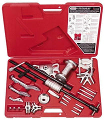 Proto - 22 Piece, 6 Ton Capacity, 7" Spread, Standard Puller Set - 8 Jaws, 6" Reach - USA Tool & Supply