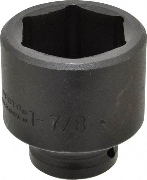 Proto - 3/4" Drive 1-7/8" Standard Impact Socket - 6 Points, 2-13/16" OAL - USA Tool & Supply
