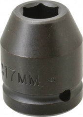 Proto - 3/4" Drive 17mm Standard Impact Socket - 6 Points, 1-59/64" OAL - USA Tool & Supply