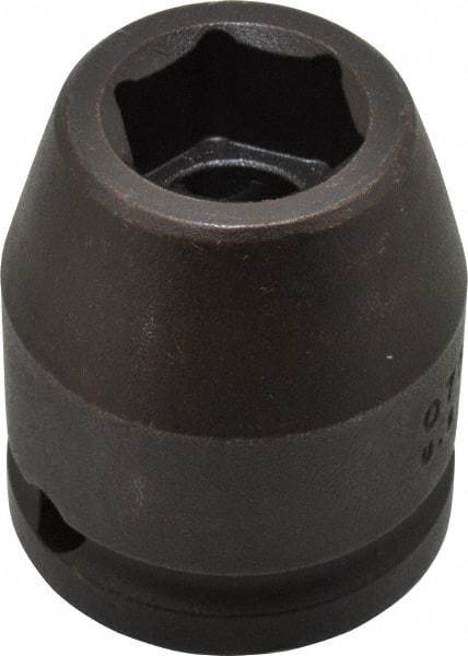 Proto - 3/4" Drive 19mm Standard Impact Socket - 6 Points, 1-59/64" OAL - USA Tool & Supply