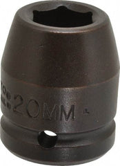 Proto - 3/4" Drive 20mm Standard Impact Socket - 6 Points, 1-59/64" OAL - USA Tool & Supply