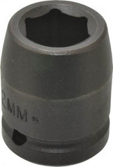 Proto - 3/4" Drive 22mm Standard Impact Socket - 6 Points, 2" OAL - USA Tool & Supply