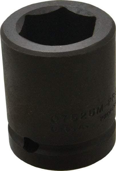 Proto - 3/4" Drive 25mm Standard Impact Socket - 6 Points, 2" OAL - USA Tool & Supply