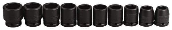 Proto - 10 Piece 3/4" Drive Impact Socket Set - 6 Points, 3/4" to 1-5/16" Range, Inch Measurement Standard - USA Tool & Supply