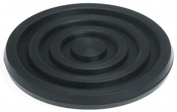 Mason Ind. - 3/8" Thick, 6" Diam, Nitrile, Machinery Leveling Pad & Mat - 1,000 Lb Max Load, Black - USA Tool & Supply