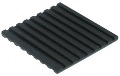 Mason Ind. - 4" Long x 4" Wide x 3/8" Thick, 4" Diam, Neoprene, Machinery Leveling Pad & Mat - 500 Lb Max Load, Black - USA Tool & Supply