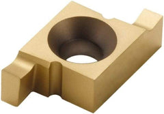 Seco - 268026NR FG Grade CP500, 8mm Cutting Width Carbide Grooving Insert - 8mm Max Depth of Cut, Right Hand, TiAlN/TiN Finish - USA Tool & Supply