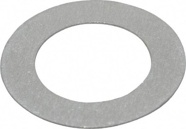 Made in USA - 0.016" Thick, 5/8" Inside x 1" OD, Round Shim - 9/16" Screw, Uncoated Commercial Aluminum - USA Tool & Supply