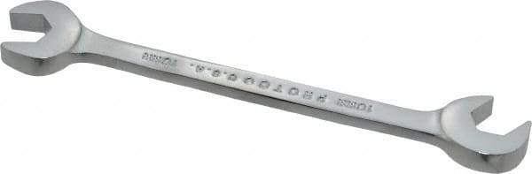 Proto - 10mm Standard Open End Wrench - 4-7/8" OAL, Double End, Chrome Finish, 15° & 60° Head Angle - USA Tool & Supply