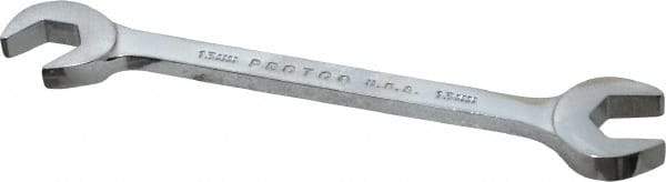 Proto - 13mm Standard Open End Wrench - 5-1/2" OAL, Double End, Chrome Finish, 15° & 60° Head Angle - USA Tool & Supply