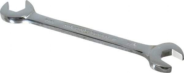 Proto - 7/16" Standard Open End Wrench - 5" OAL, Double End, Chrome Finish, 15° & 60° Head Angle - USA Tool & Supply