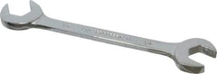 Proto - 1/2" Standard Open End Wrench - 5-1/4" OAL, Double End, Chrome Finish, 15° & 60° Head Angle - USA Tool & Supply