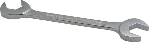Proto - 11/16" Standard Open End Wrench - 6-1/2" OAL, Double End, Chrome Finish, 15° & 60° Head Angle - USA Tool & Supply