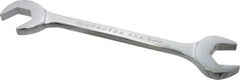 Proto - 15/16" Standard Open End Wrench - 8-3/4" OAL, Double End, Chrome Finish, 15° & 60° Head Angle - USA Tool & Supply