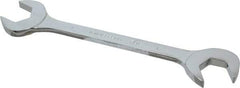 Proto - 1" Standard Open End Wrench - 9-1/2" OAL, Double End, Chrome Finish, 15° & 60° Head Angle - USA Tool & Supply