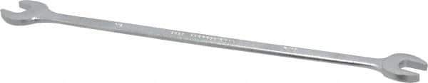 Proto - 7/16" x 1/2" Standard Extra Thin Open End Wrench - 10" OAL, Double End, Satin Finish, 15° Head Angle - USA Tool & Supply