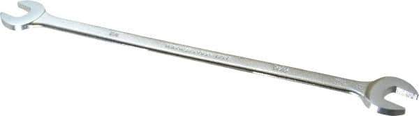 Proto - 1/2" x 9/16" Standard Extra Thin Open End Wrench - 10" OAL, Double End, Satin Finish, 15° Head Angle - USA Tool & Supply