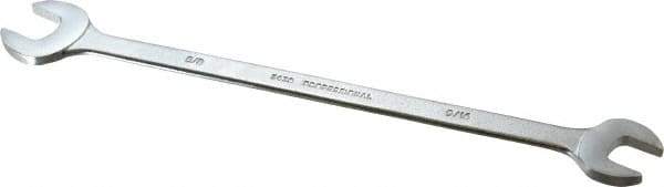 Proto - 9/16" x 5/8" Standard Extra Thin Open End Wrench - 10" OAL, Double End, Satin Finish, 15° Head Angle - USA Tool & Supply