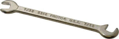 Proto - 7/32" Stubby Open End Wrench - 3" OAL, Double End, Satin Finish, 15° & 75° Head Angle - USA Tool & Supply