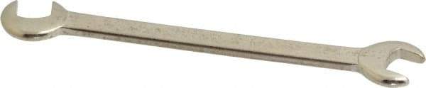 Proto - 1/4" Stubby Open End Wrench - 3" OAL, Double End, Satin Finish, 15° & 75° Head Angle - USA Tool & Supply
