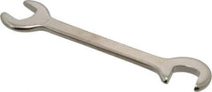 Proto - 1/2" Stubby Open End Wrench - 4-7/16" OAL, Double End, Satin Finish, 15° & 75° Head Angle - USA Tool & Supply