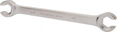 Proto - 1/2 x 9/16", Chrome Finish, Open End Flare Nut Wrench - 6 Points, 7-1/2" OAL, Steel, Double End Head - USA Tool & Supply