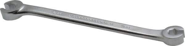 Proto - 7 x 8mm, Chrome Finish, Open End Flare Nut Wrench - 6 Points, 5-11/16" OAL, Steel, Double End Head - USA Tool & Supply