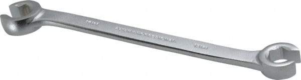 Proto - 13 x 14mm, Chrome Finish, Open End Flare Nut Wrench - 6 Points, 7-1/2" OAL, Steel, Double End Head - USA Tool & Supply