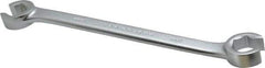 Proto - 15 x 17mm, Chrome Finish, Open End Flare Nut Wrench - 6 Points, 8" OAL, Steel, Double End Head - USA Tool & Supply