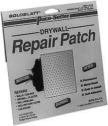 Hyde Tools - Drywall/Plaster Repair - White, 4" x 4" Coverage, Paper - USA Tool & Supply