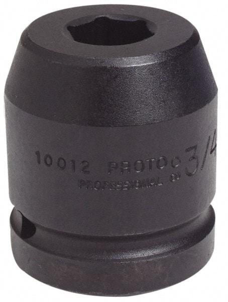 Proto - 1" Drive 4-1/8" Standard Impact Socket - 6 Points, 5-1/2" OAL - USA Tool & Supply