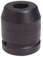 Proto - 1" Drive 4-1/8" Standard Impact Socket - 6 Points, 5-1/2" OAL - USA Tool & Supply