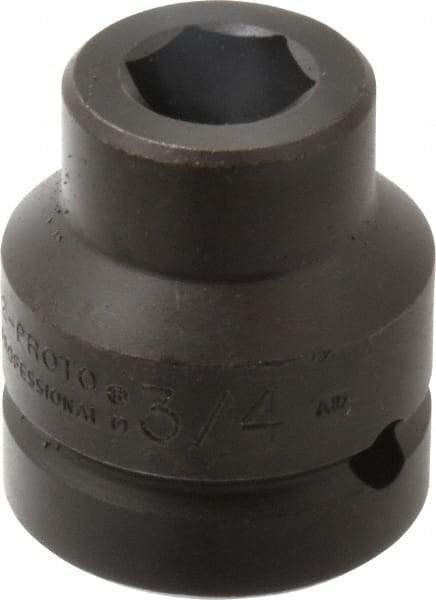 Proto - 1" Drive 3/4" Standard Impact Socket - 6 Points, 2-7/16" OAL - USA Tool & Supply