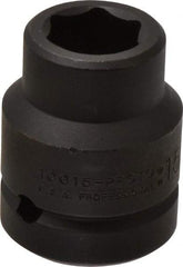 Proto - 1" Drive 15/16" Standard Impact Socket - 6 Points, 2-1/2" OAL - USA Tool & Supply