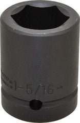 Proto - 1" Drive 1-5/16" Standard Impact Socket - 6 Points, 2-3/4" OAL - USA Tool & Supply