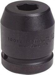 Proto - 1" Drive 1-1/2" Standard Impact Socket - 6 Points, 2-5/8" OAL - USA Tool & Supply