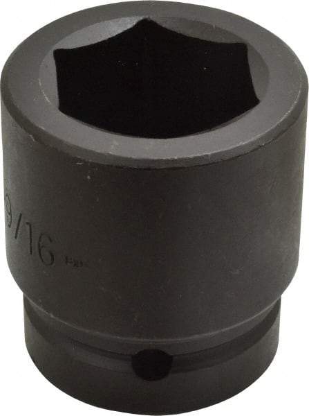 Proto - 1" Drive 1-9/16" Standard Impact Socket - 6 Points, 2-5/8" OAL - USA Tool & Supply