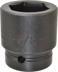 Proto - 1" Drive 1-5/8" Standard Impact Socket - 6 Points, 2-5/8" OAL - USA Tool & Supply