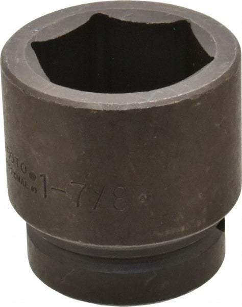 Proto - 1" Drive 1-7/8" Standard Impact Socket - 6 Points, 3" OAL - USA Tool & Supply