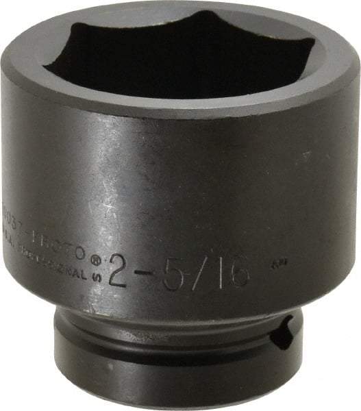 Proto - 1" Drive 2-5/16" Standard Impact Socket - 6 Points, 3-21/64" OAL - USA Tool & Supply