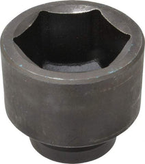 Proto - 1" Drive 2-1/2" Standard Impact Socket - 6 Points, 3-1/2" OAL - USA Tool & Supply