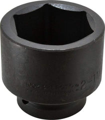 Proto - 1" Drive 2-11/16" Standard Impact Socket - 6 Points, 3-21/32" OAL - USA Tool & Supply