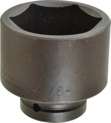 Proto - 1" Drive 3-1/8" Standard Impact Socket - 6 Points, 4-1/16" OAL - USA Tool & Supply