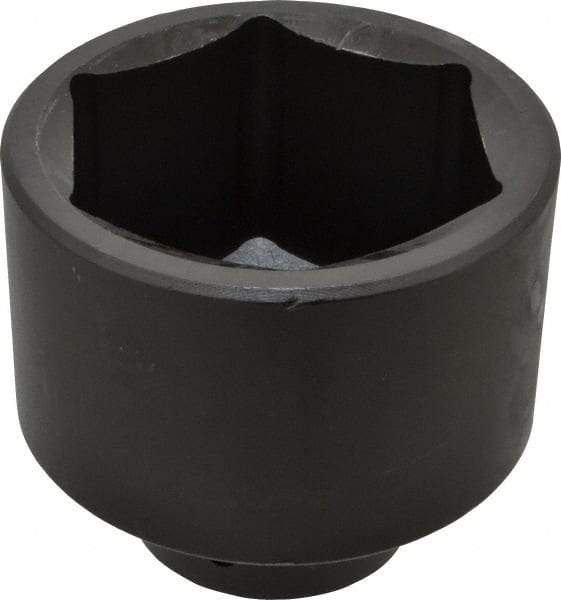 Proto - 1" Drive 3-1/2" Standard Impact Socket - 6 Points, 4-1/2" OAL - USA Tool & Supply