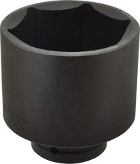 Proto - 1" Drive 4-1/4" Standard Impact Socket - 6 Points, 5-1/2" OAL - USA Tool & Supply
