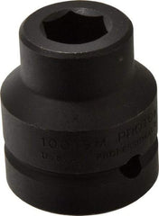 Proto - 1" Drive 19mm Standard Impact Socket - 6 Points, 2-7/16" OAL - USA Tool & Supply